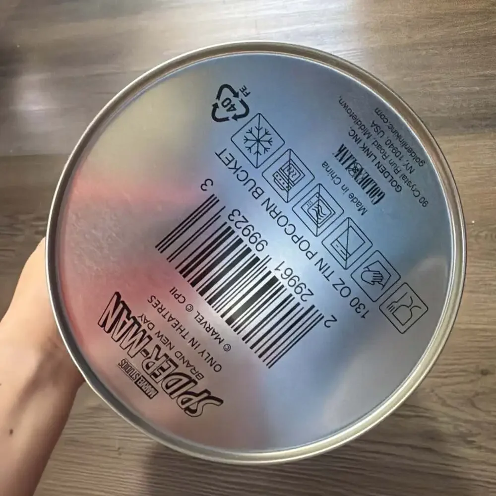 Spiderman brand new day 130 oz tin bucket Cinemark merchandise